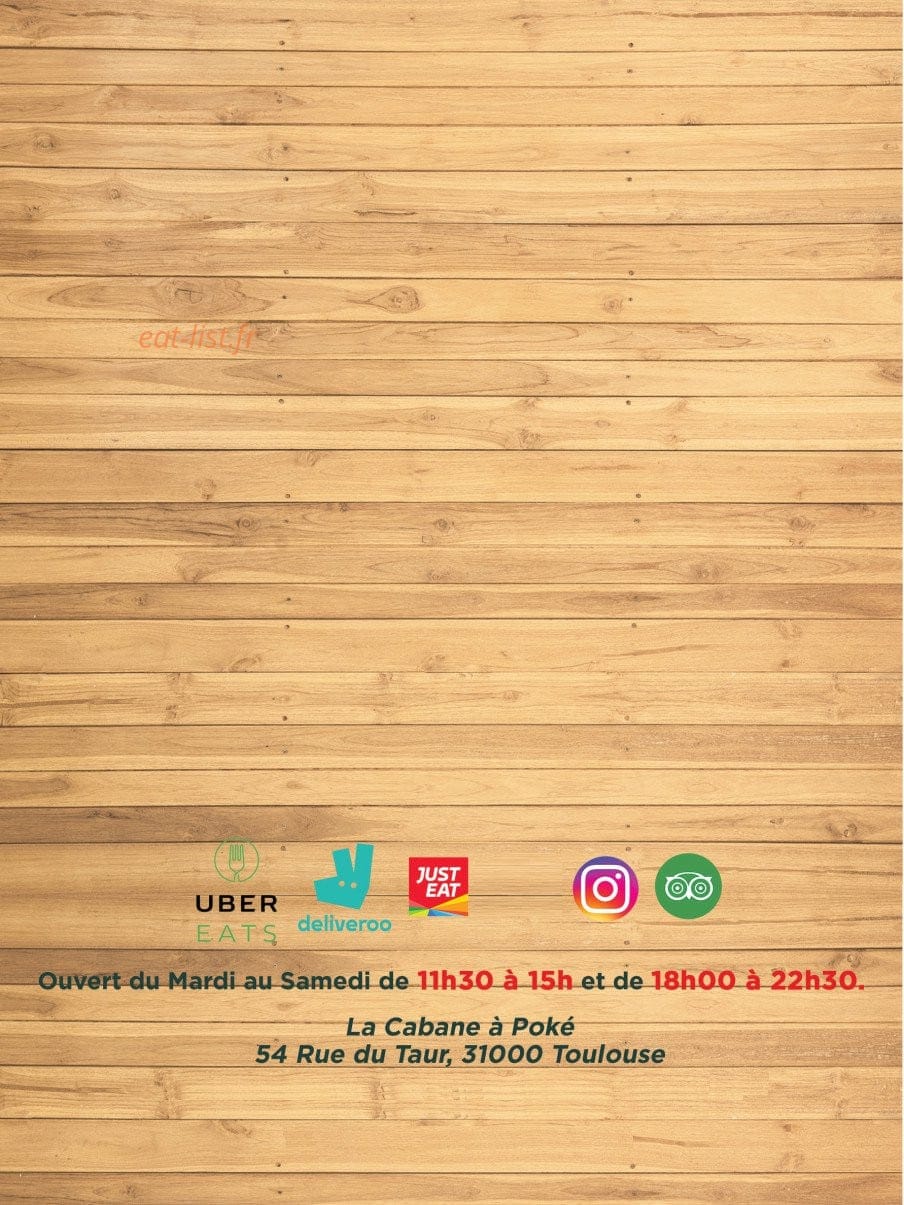 La Cabane à Poké — carte page 6