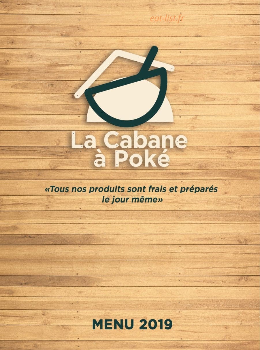 La Cabane à Poké — carte page 1