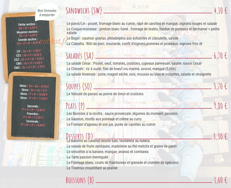 La cantine des Sales Gosses — carte page 3