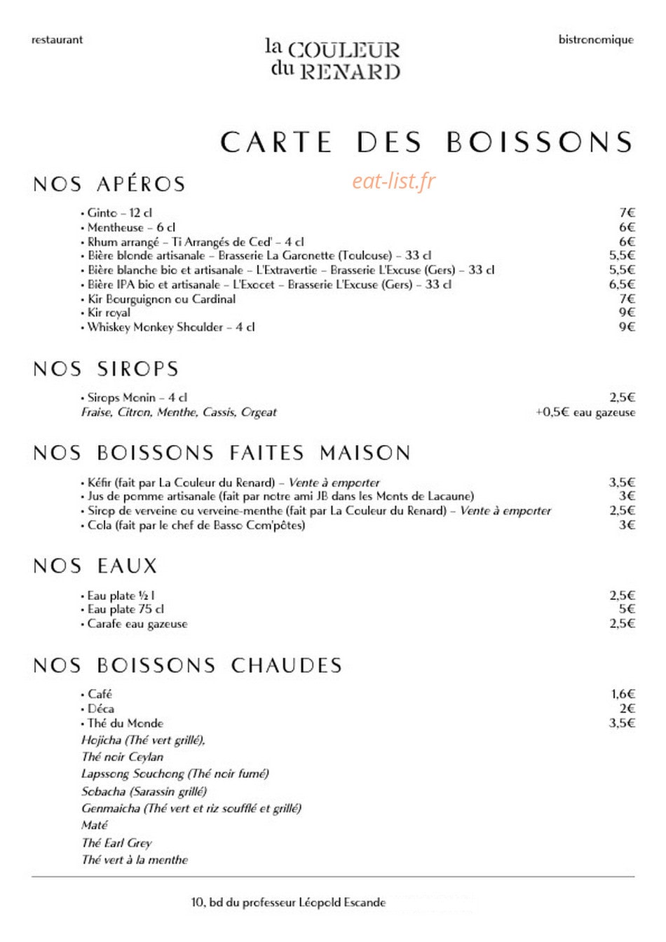 La Couleur du Renard — carte page 4