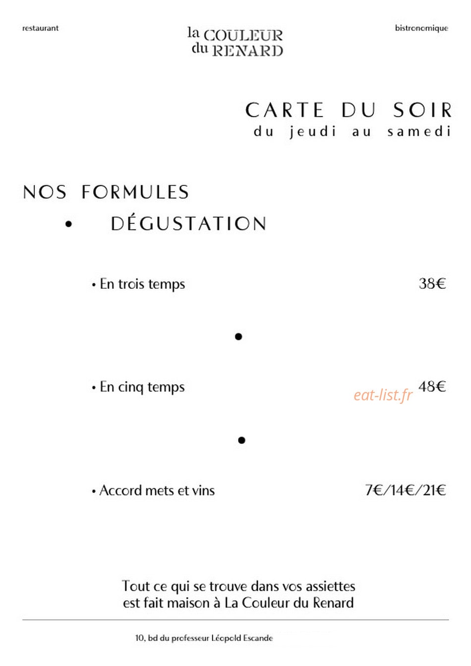 La Couleur du Renard — carte page 2