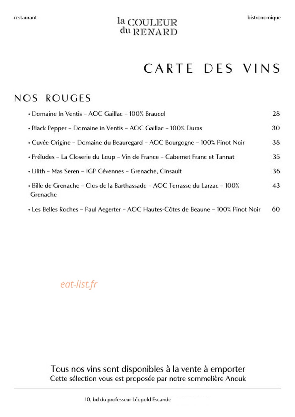La Couleur du Renard — carte page 6