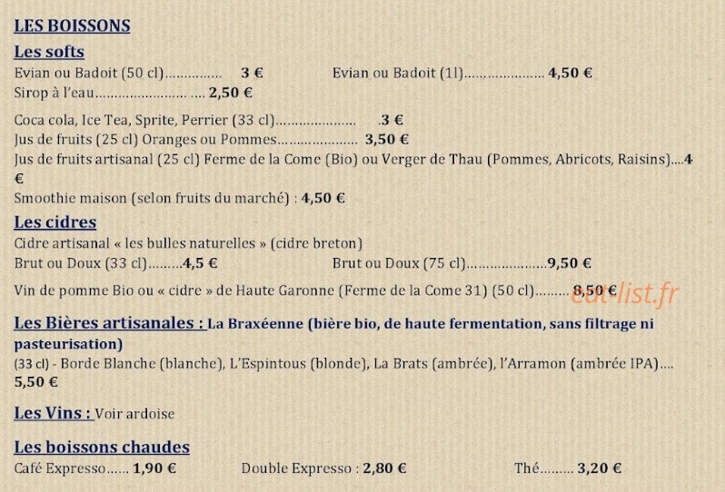 La Crepe En Rose — carte page 4