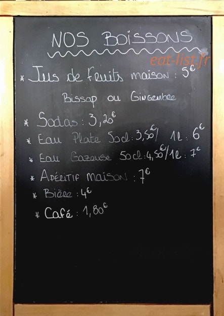 La Cuisine de Kiné — carte page 2