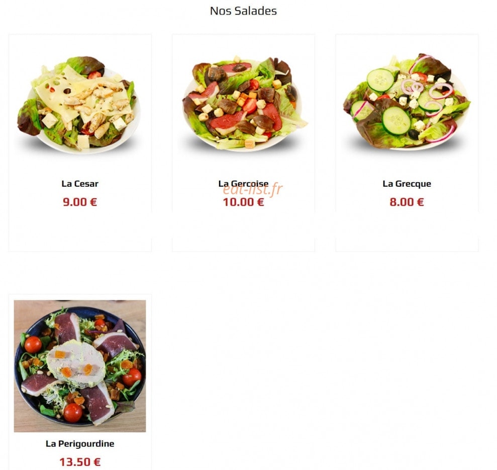 La Fabriq du Burger — carte page 6