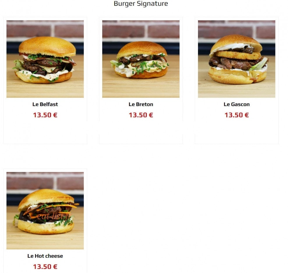 La Fabriq du Burger — carte page 3