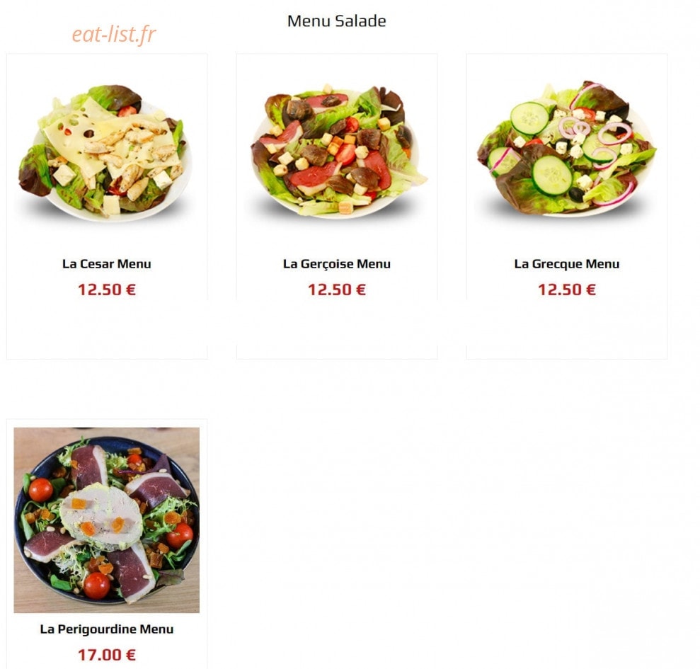 La Fabriq du Burger — carte page 7