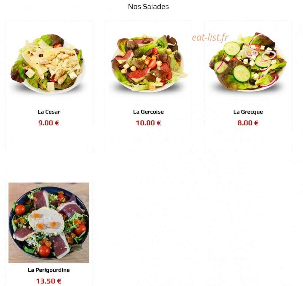 La Fabriq du Burger — carte page 6