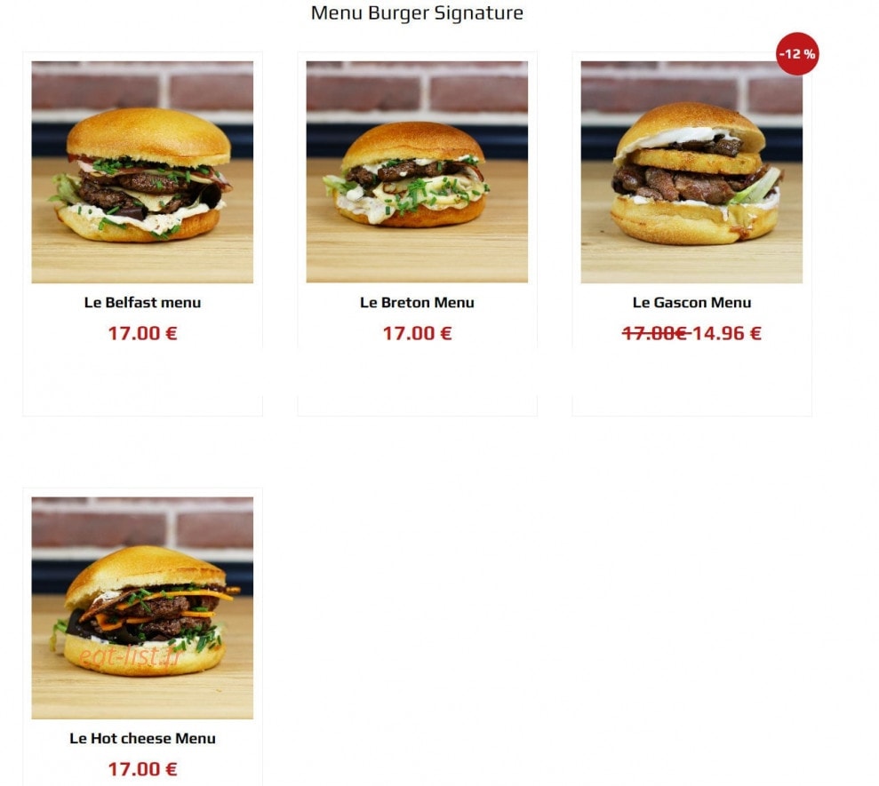 La Fabriq du Burger — carte page 4