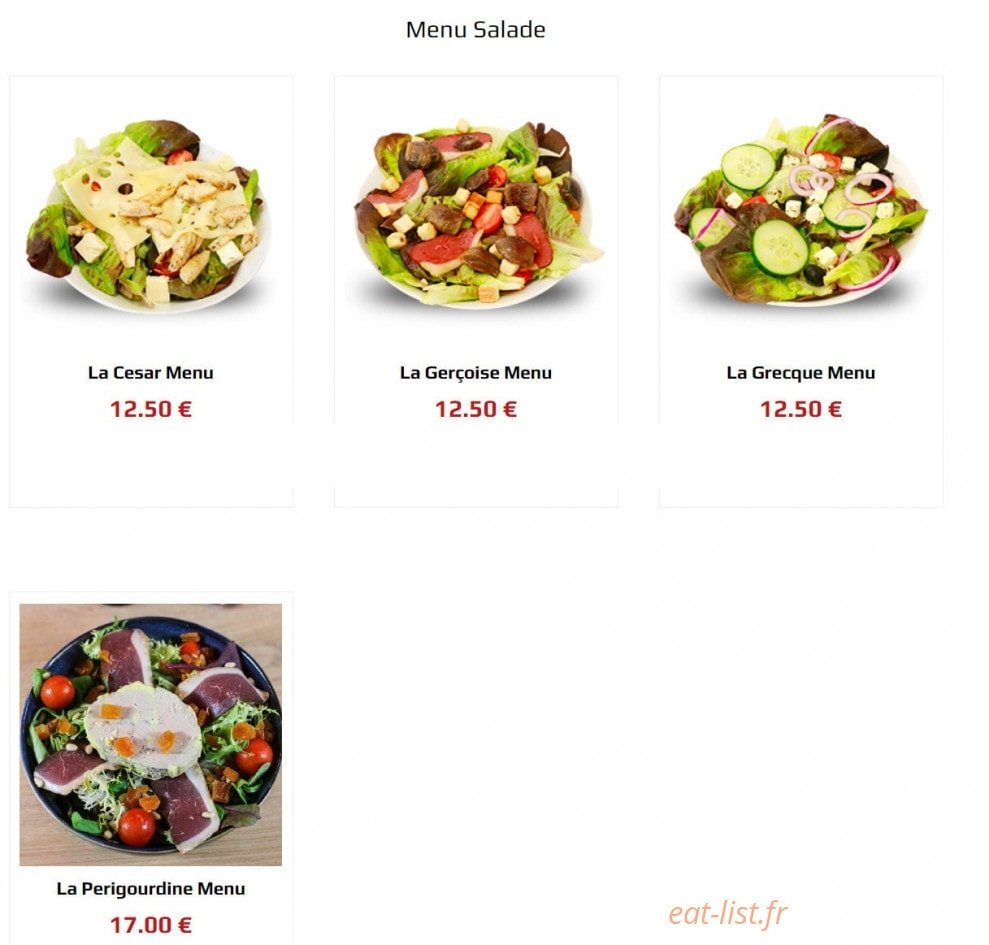 La Fabriq du Burger — carte page 7