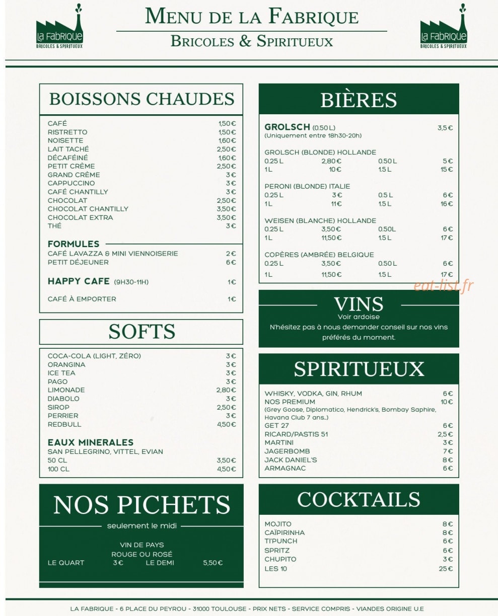 La Fabrique — carte page 2