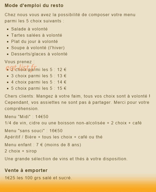 La Faim des Haricots — carte page 1