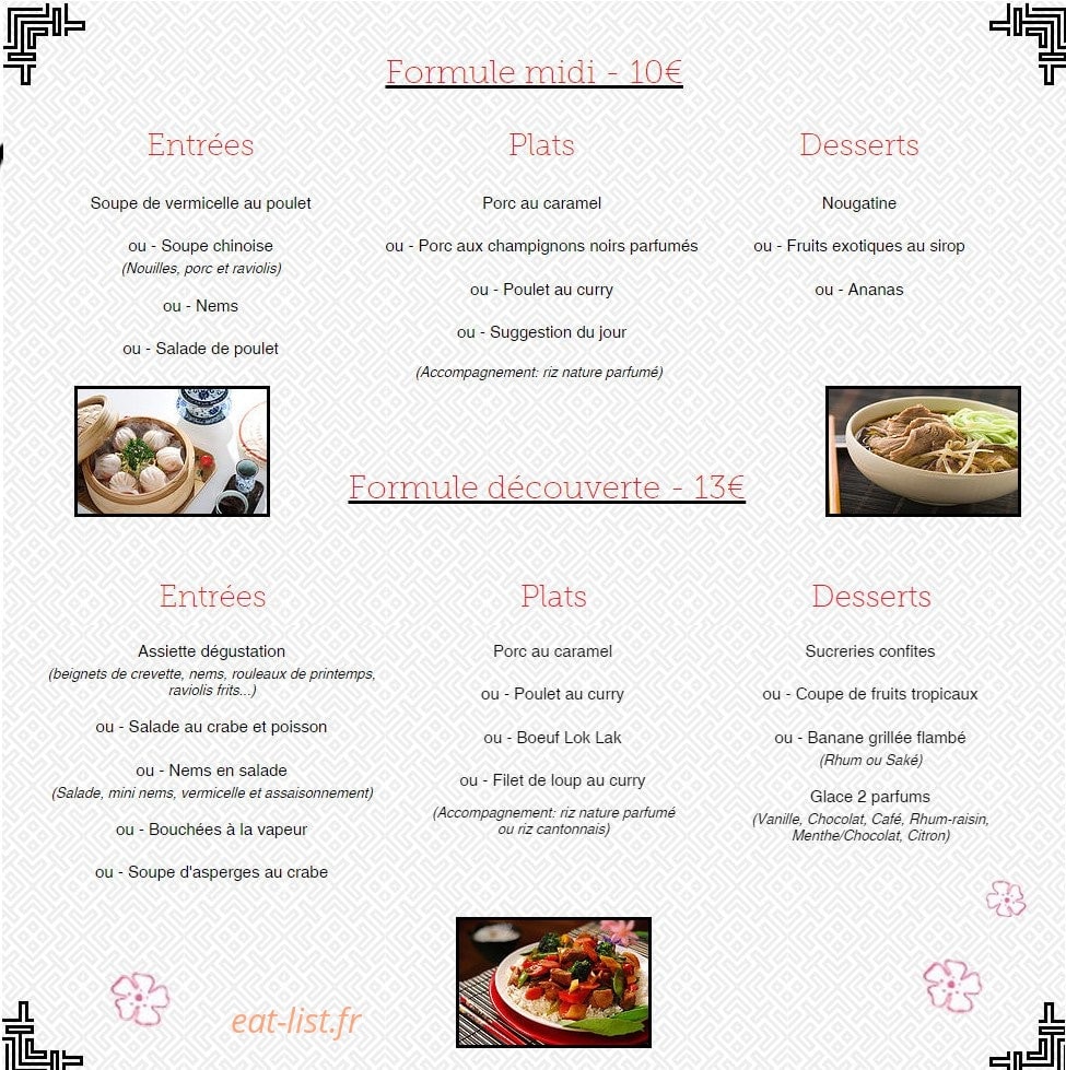 La Fleur de Mai — carte page 1