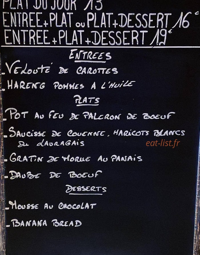 La Goulue — carte page 1