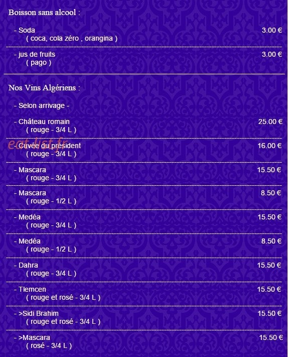 La Kasbah — carte page 6