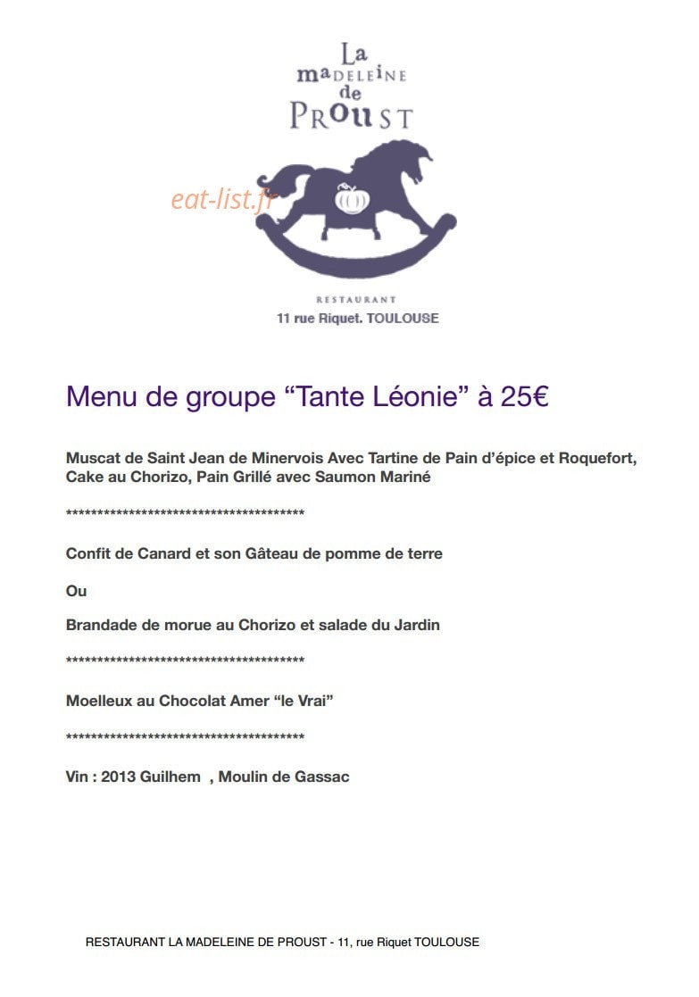 La Madeleine de Proust — carte page 1