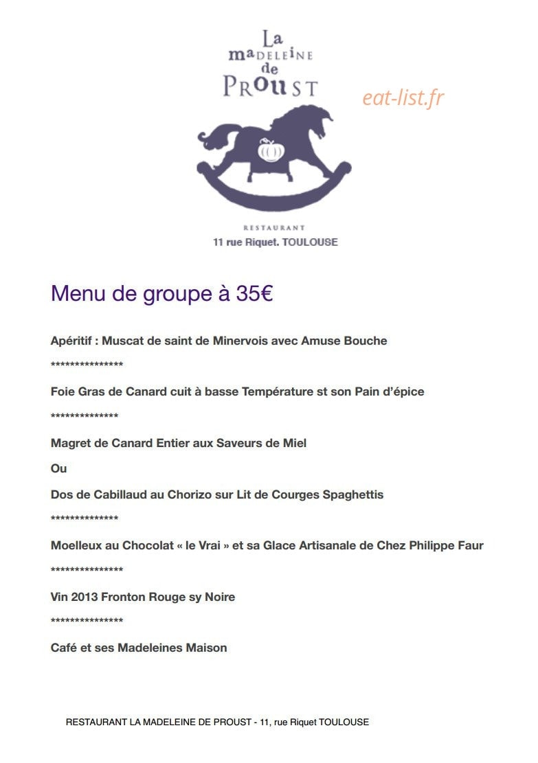 La Madeleine de Proust — carte page 2