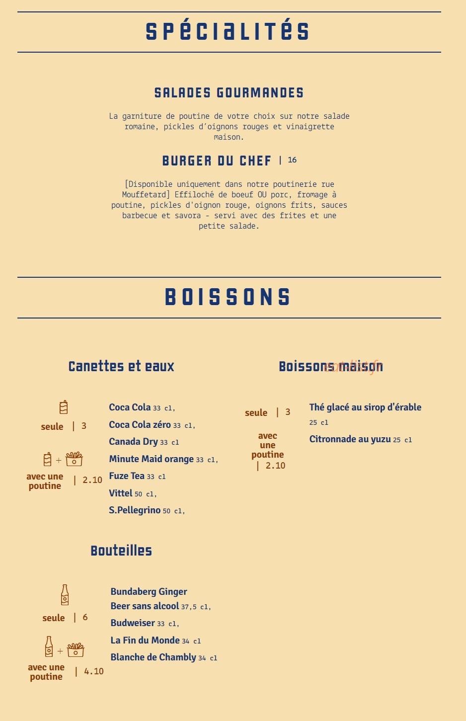 La Maison de la Poutine — carte page 3