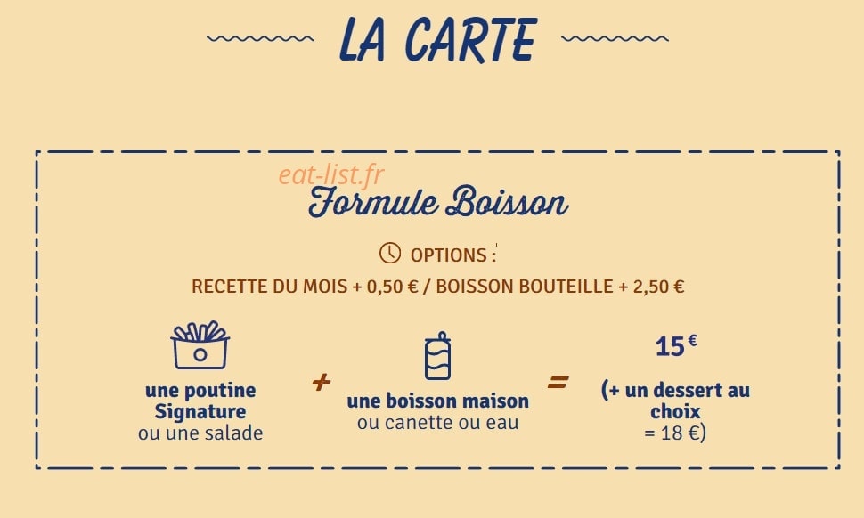 La Maison de la Poutine — carte page 1