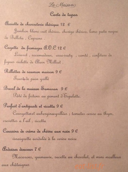 La Maison — carte page 3