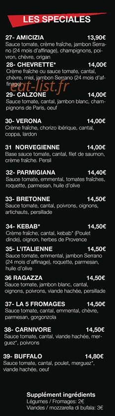 La Manufacture — carte page 3