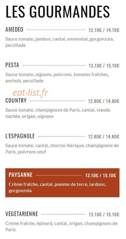 La Manufacture — carte page 3