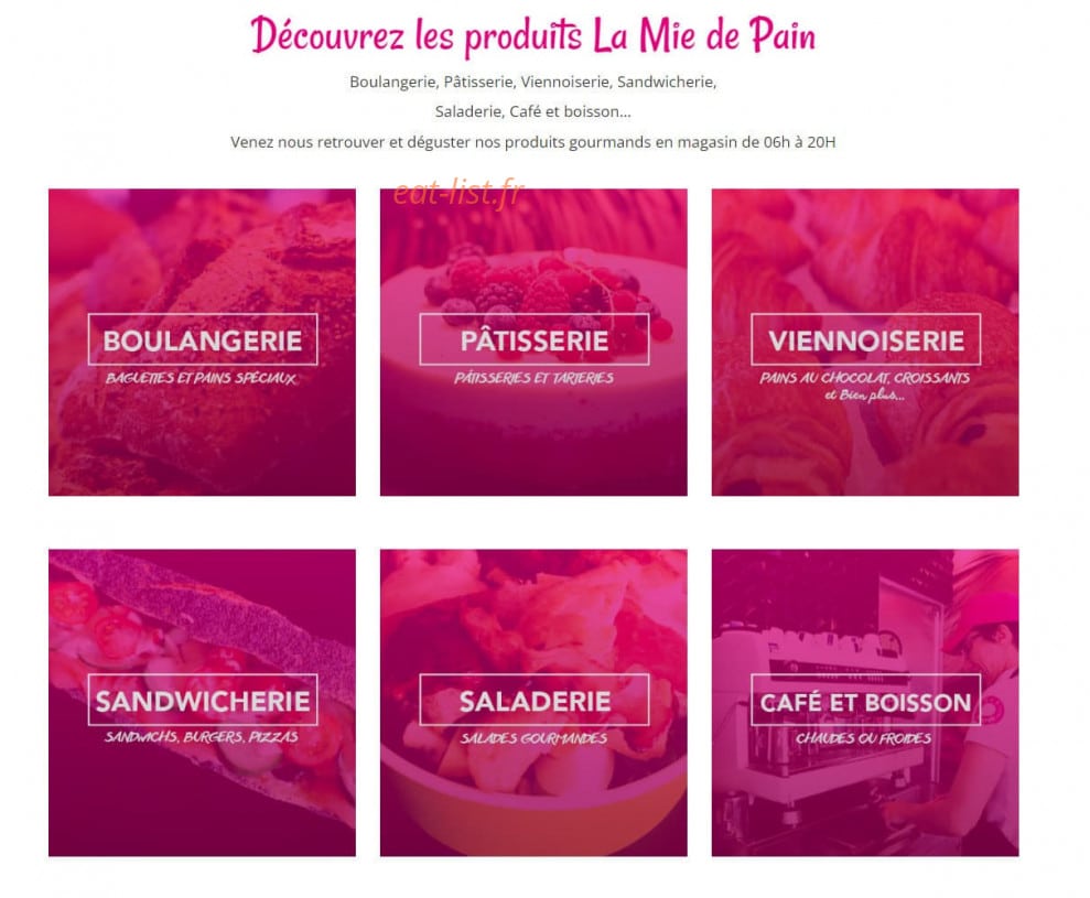 La Mie de Pain — carte page 2
