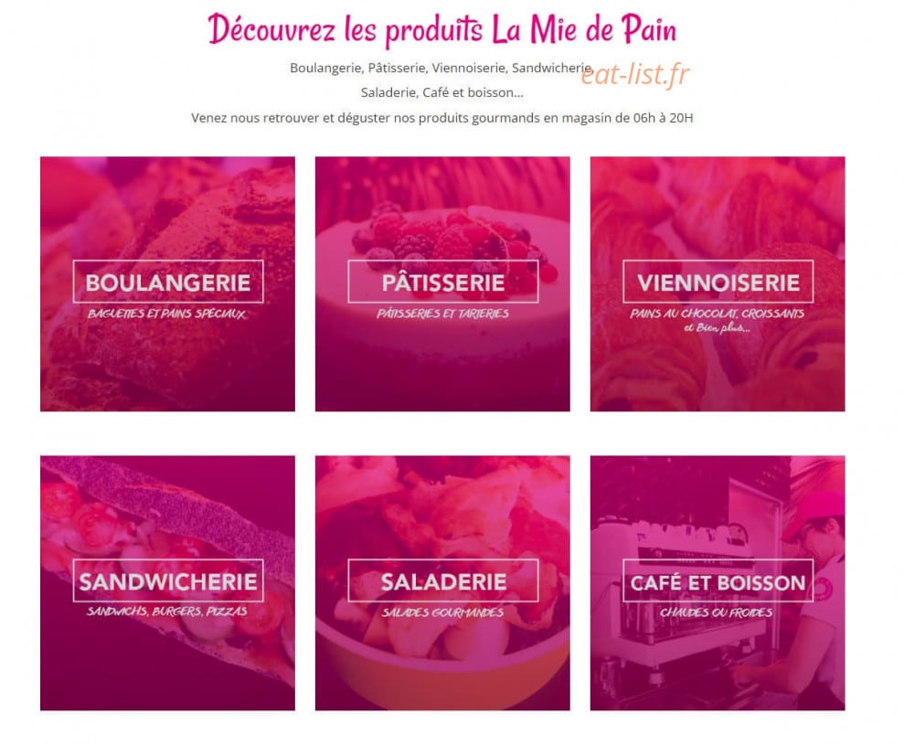 La Mie de Pain — carte page 2