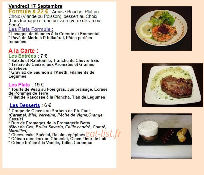 La Mignardise — carte page 2
