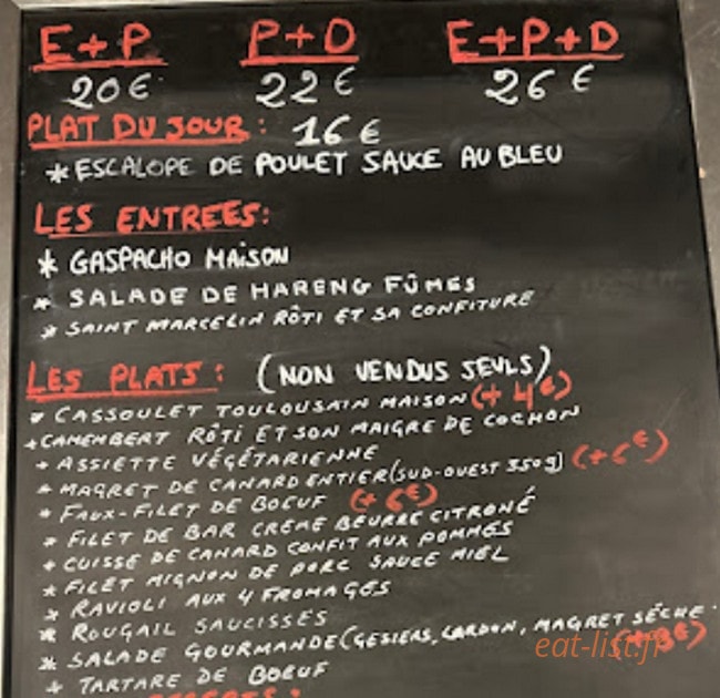La P'tite Gouaille — carte page 1