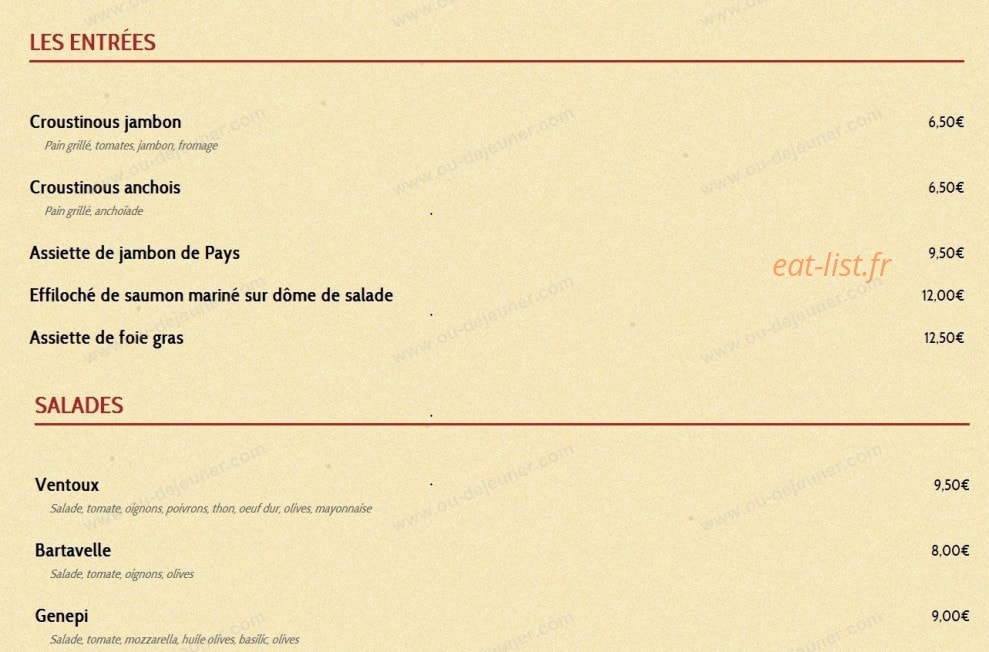 La Panïolade — carte page 5