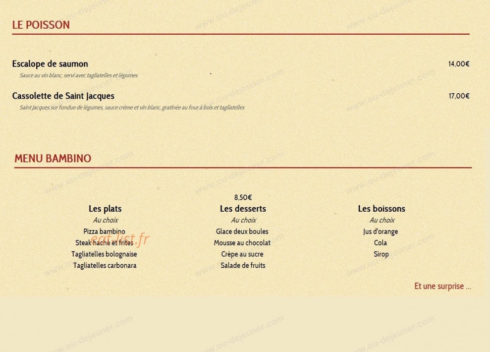 La Panïolade — carte page 11