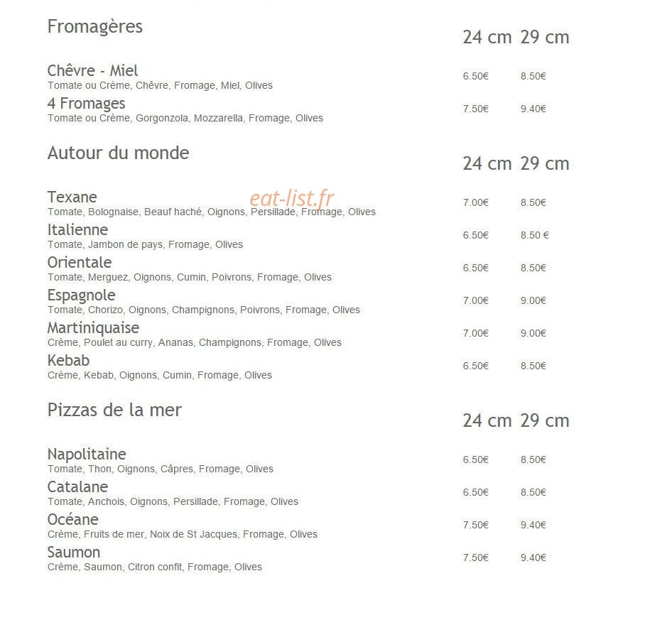 La Pause d' Emilie — carte page 2