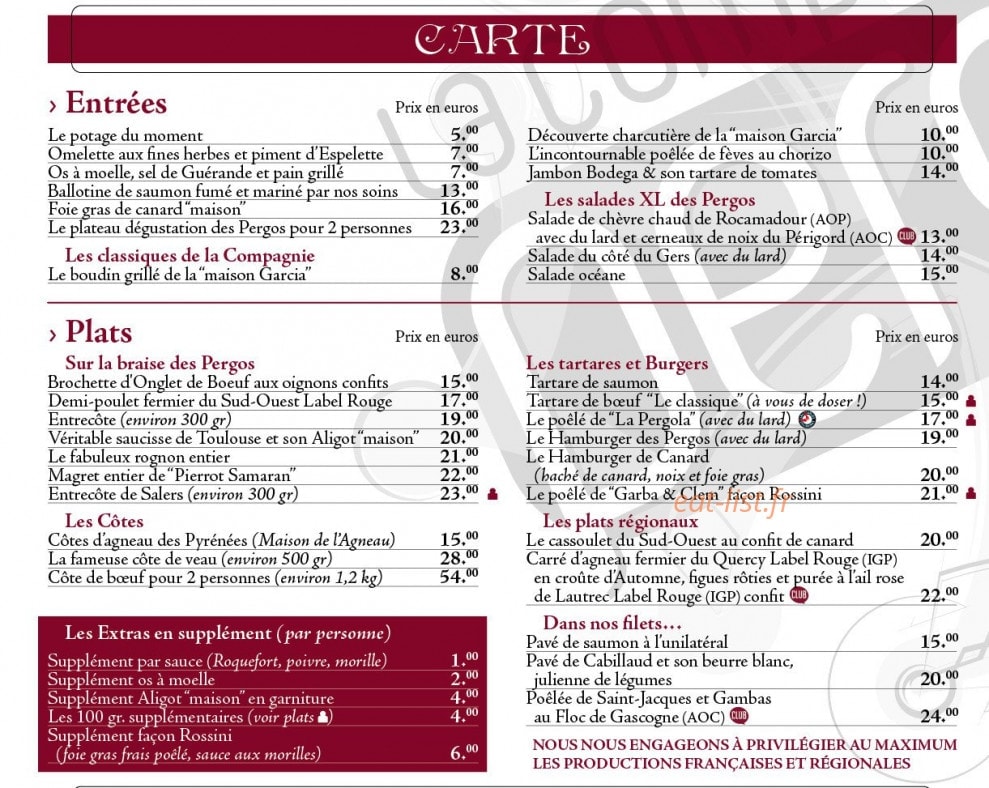 La Pergola à Toulouse - menu et photos