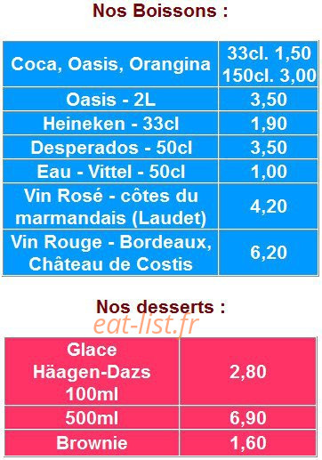 La Pizzathèque — carte page 6