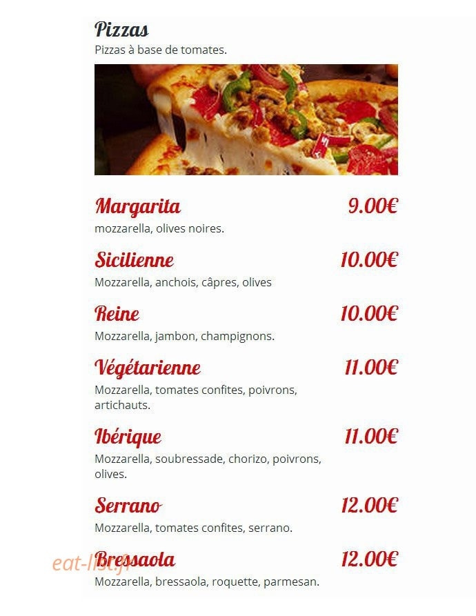 La Pizzeria Saint Pierre — carte page 3