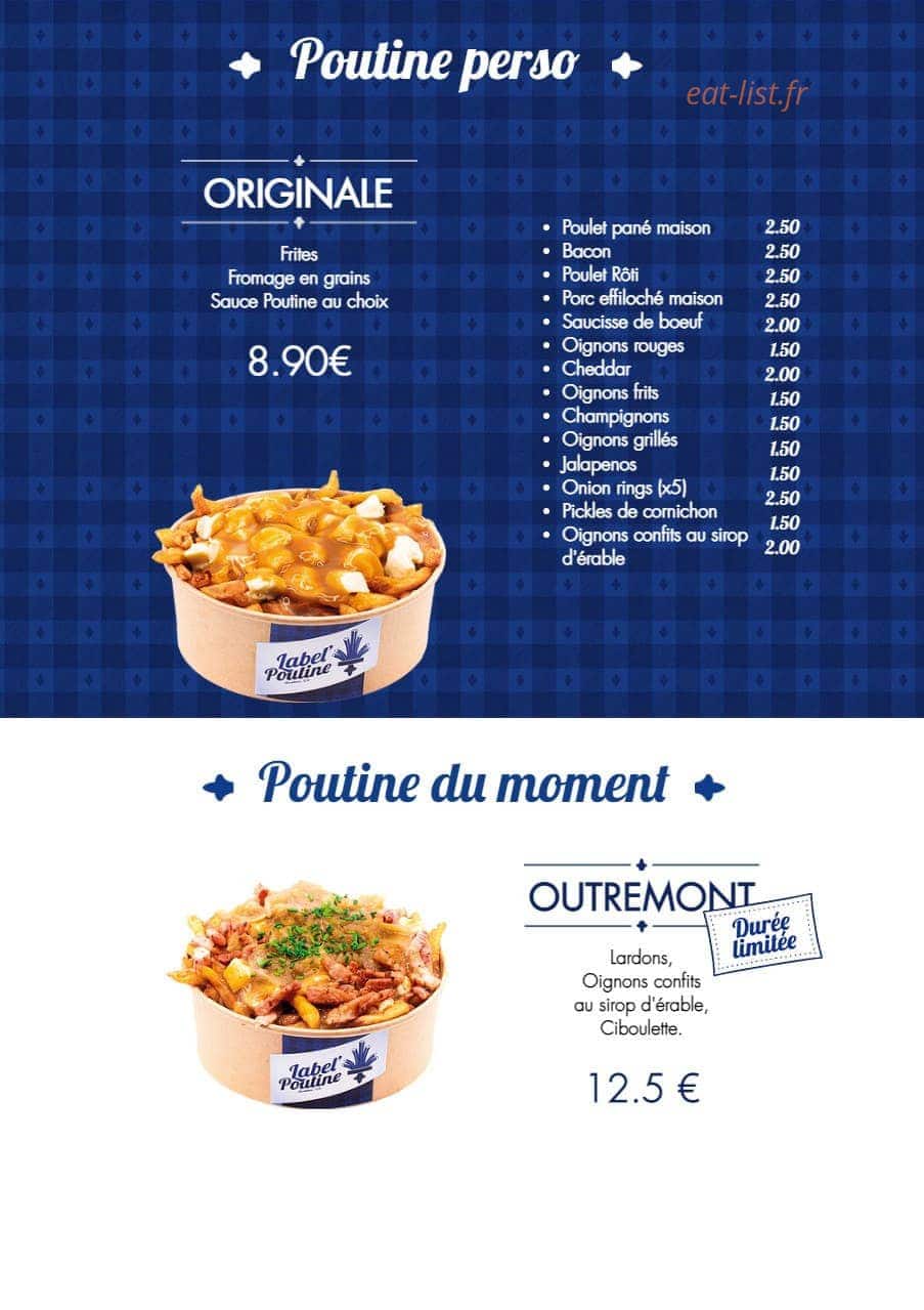 Label Poutine — carte page 3