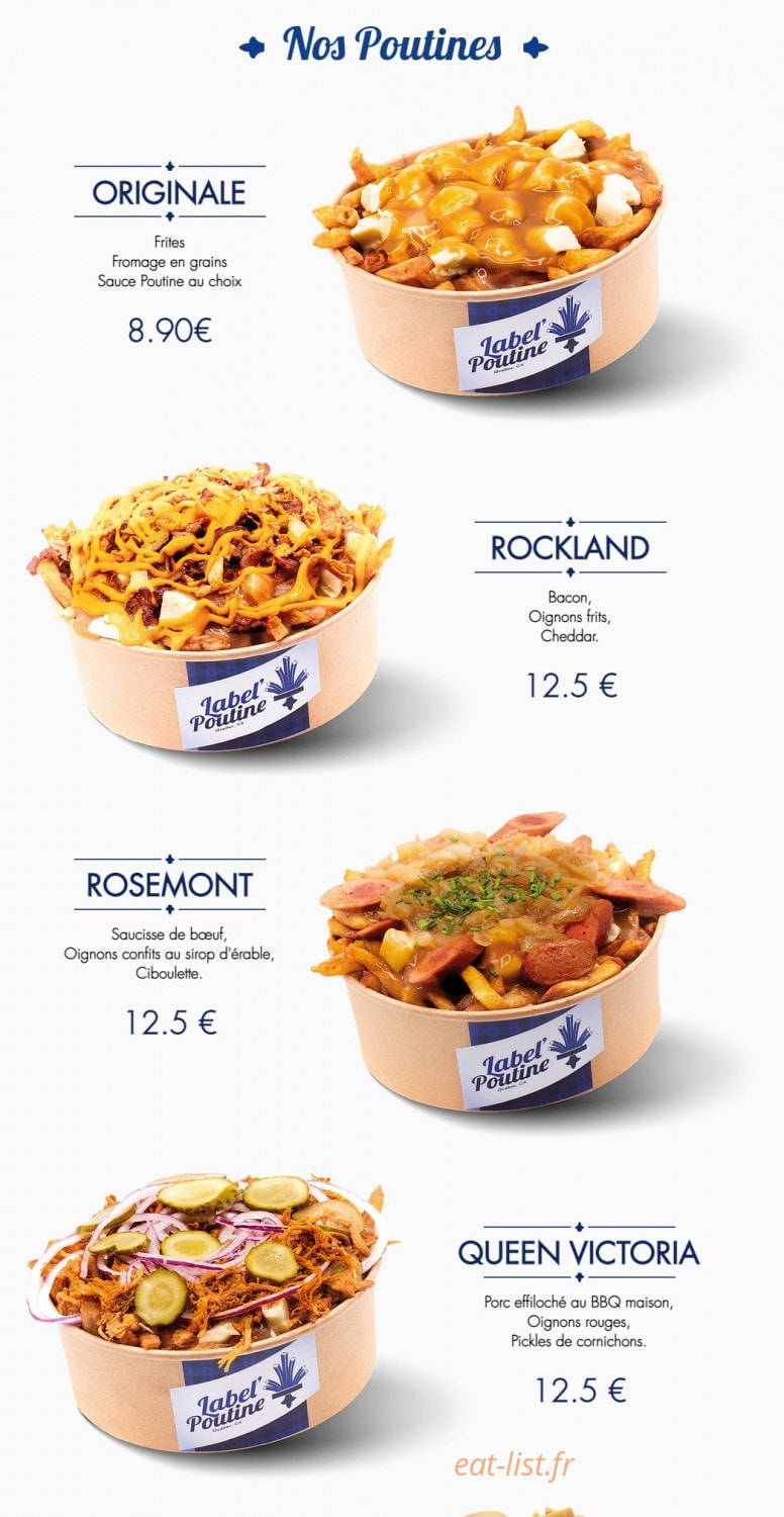 Label Poutine — carte page 1
