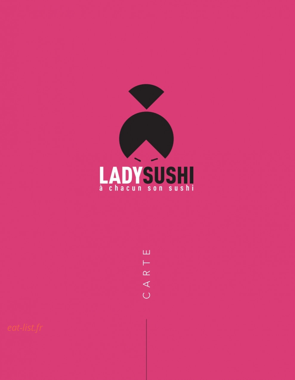 Lady Sushi — carte page 1