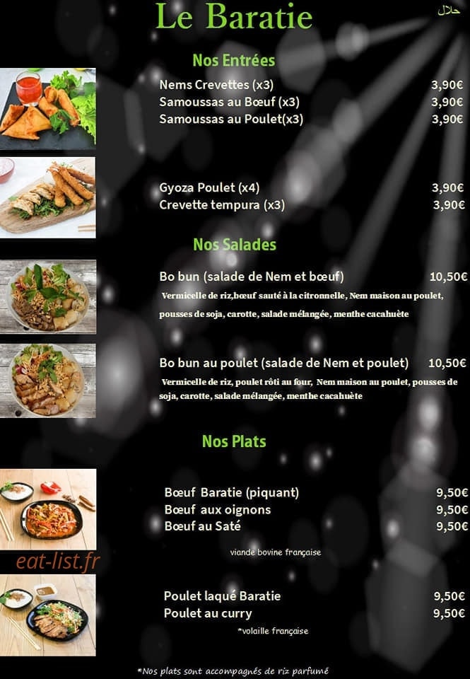 Le Baratie — carte page 1