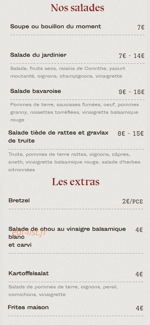 Le Biergarten — carte page 3
