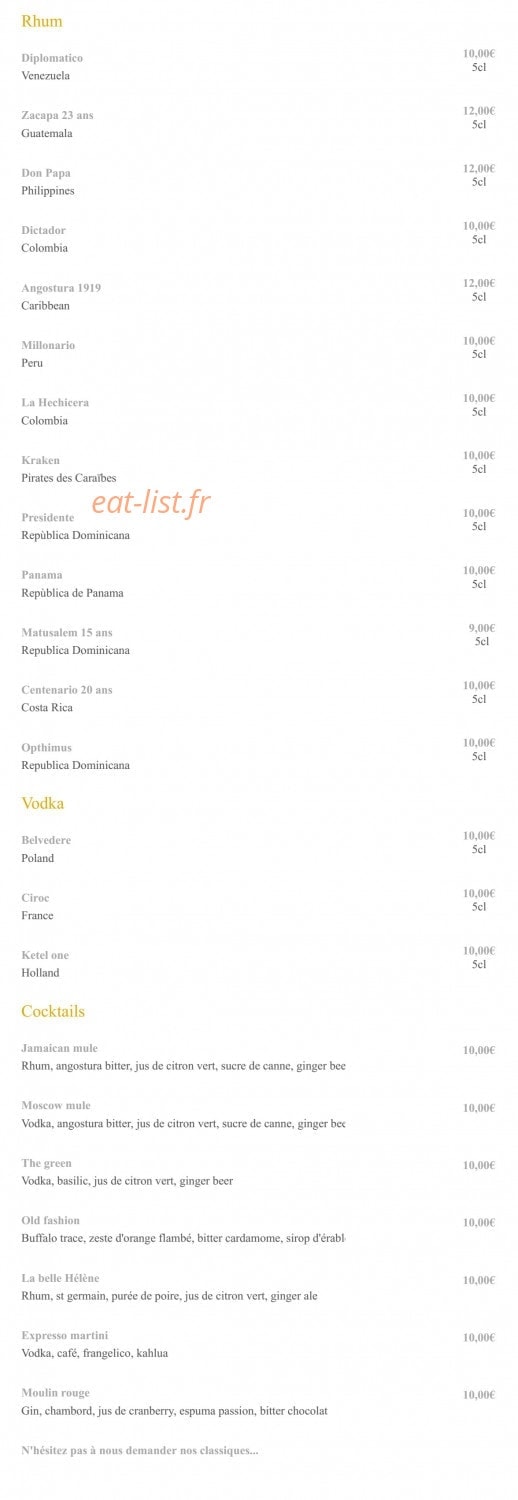 Le Bistroquet à la une — carte page 12
