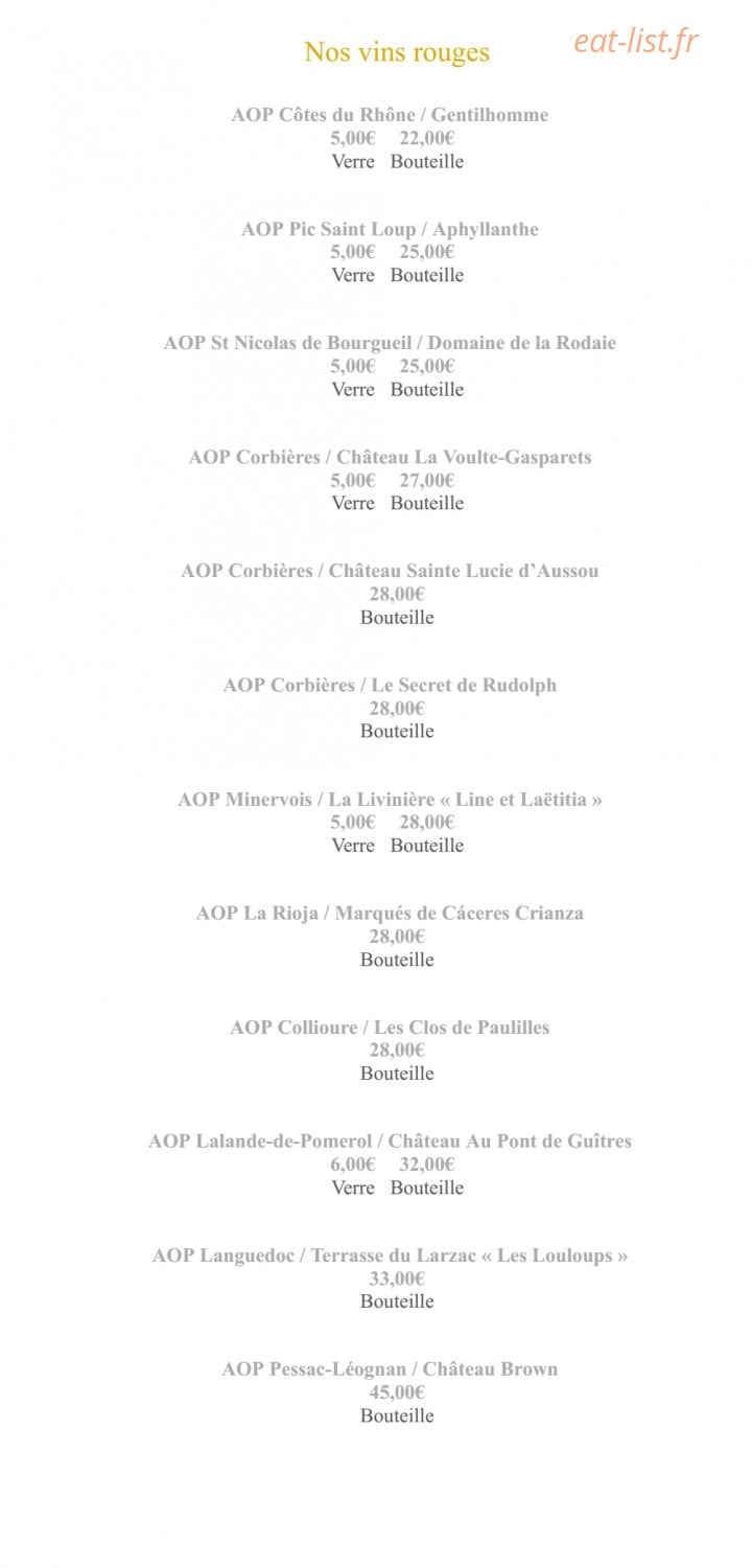 Le Bistroquet à la une — carte page 8