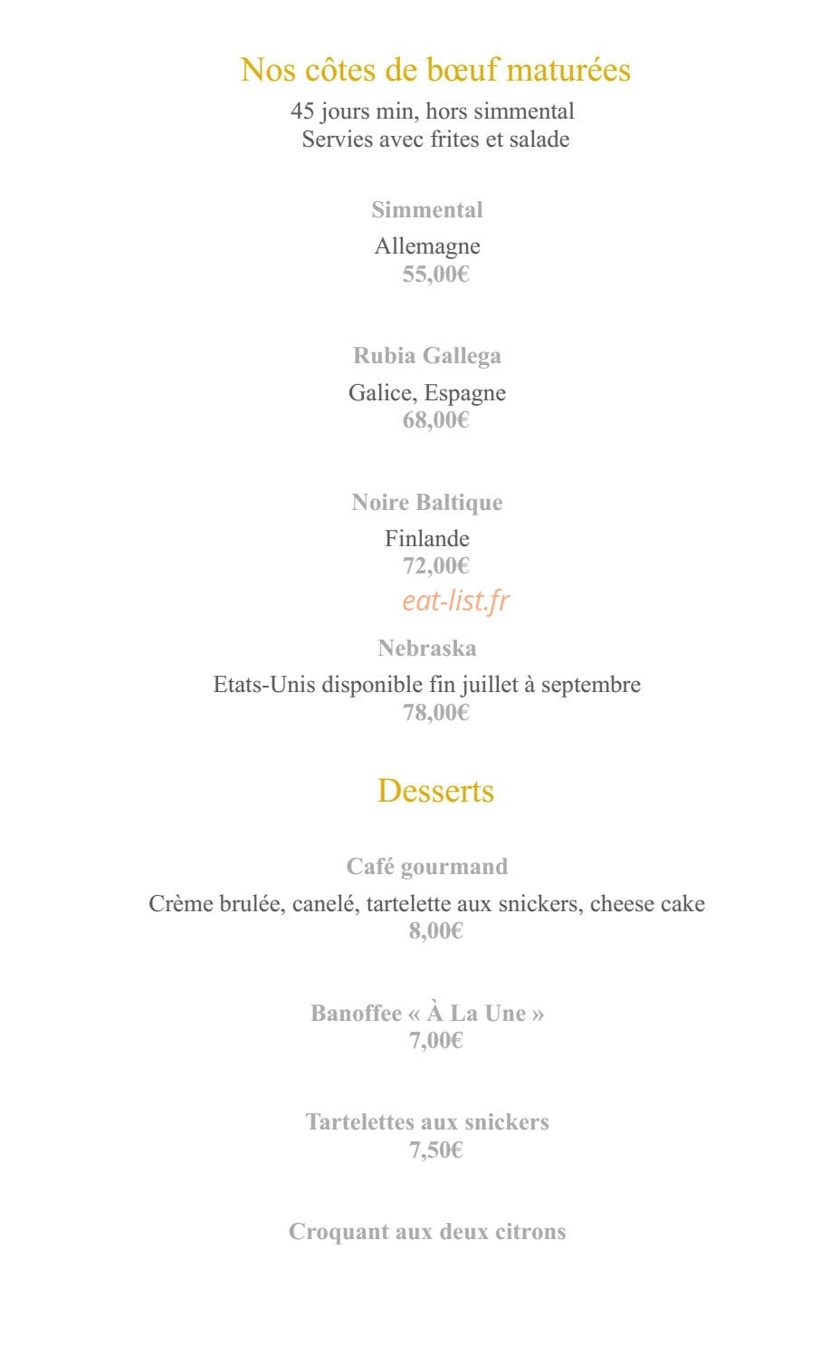 Le Bistroquet à la une — carte page 5