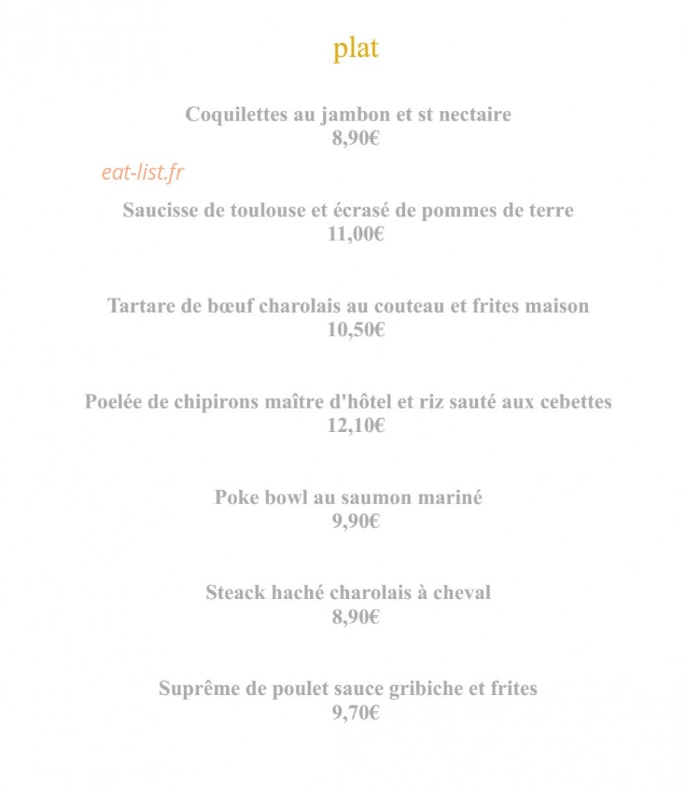 Le Bistroquet à la une — carte page 2