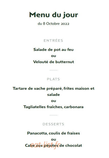 Le Bon Vivre — carte page 6