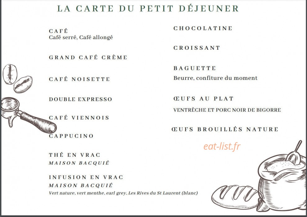 Le Bon Vivre — carte page 4
