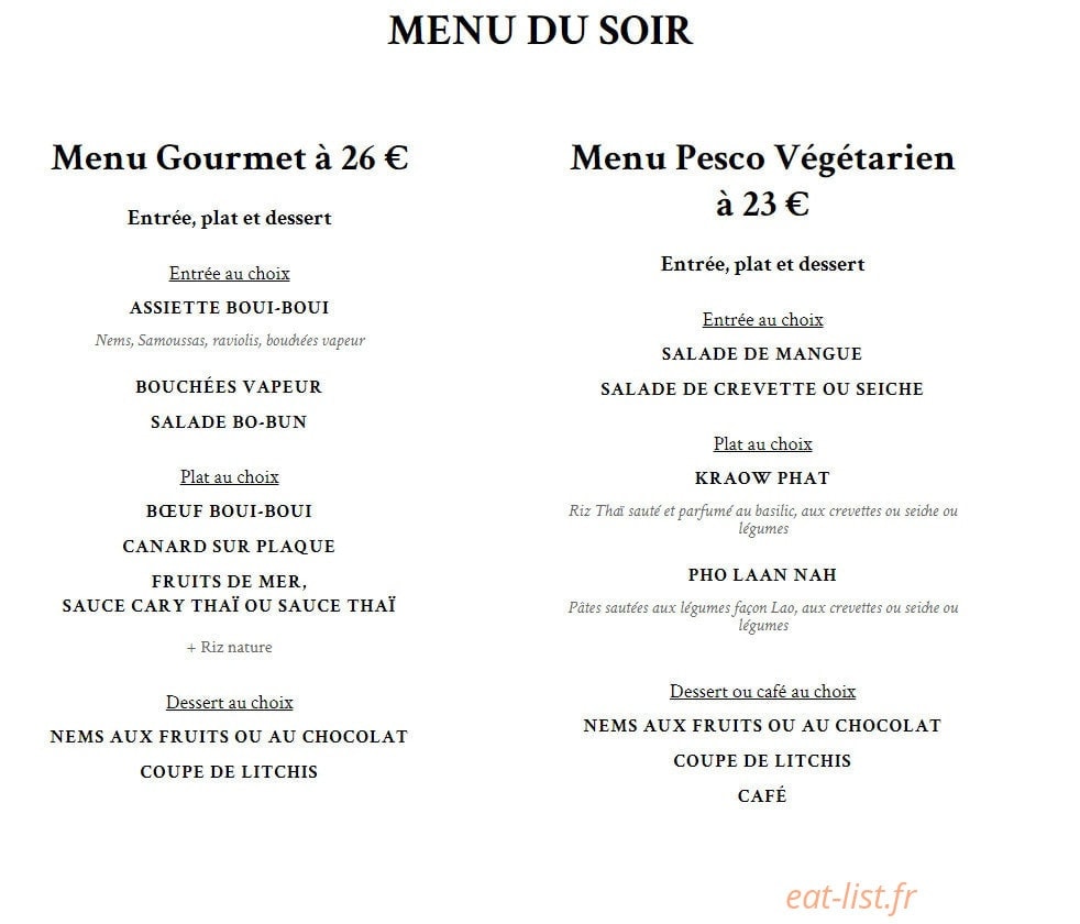 Le Boui Boui — carte page 6