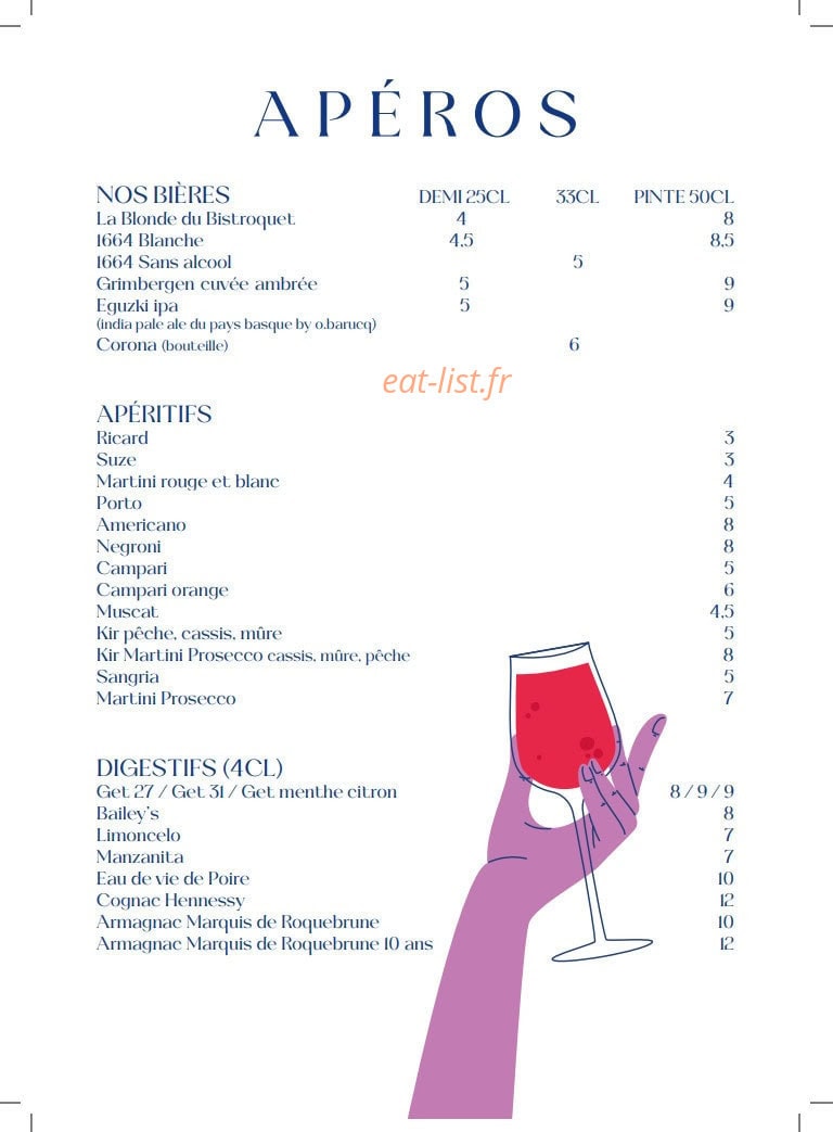 Le Buffet du Grand Marché — carte page 3