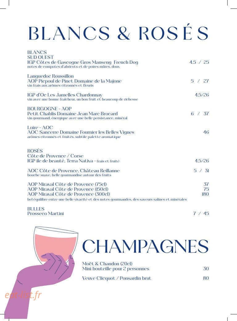 Le Buffet du Grand Marché — carte page 5